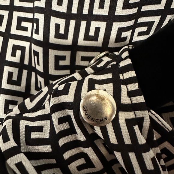 Givenchy Black and White Logo Crepe de Chine Stretch-Knit Midi Dress - Picture 8 of 16